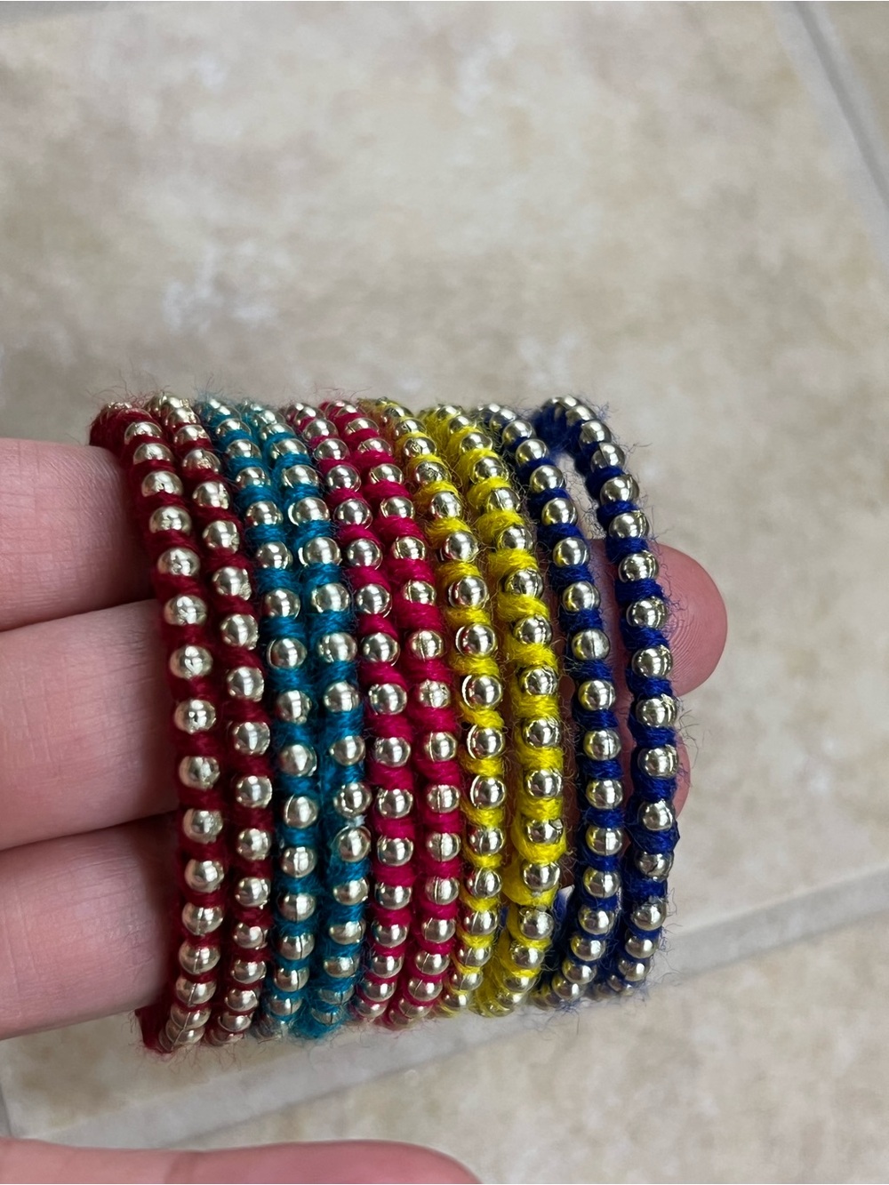 Colorful Beaded Wrap Bracelet Set Indian Pakistani baby girls bangles